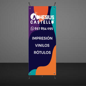 Placa de metacrilato con vinilo de corte impreso – adhesius castello