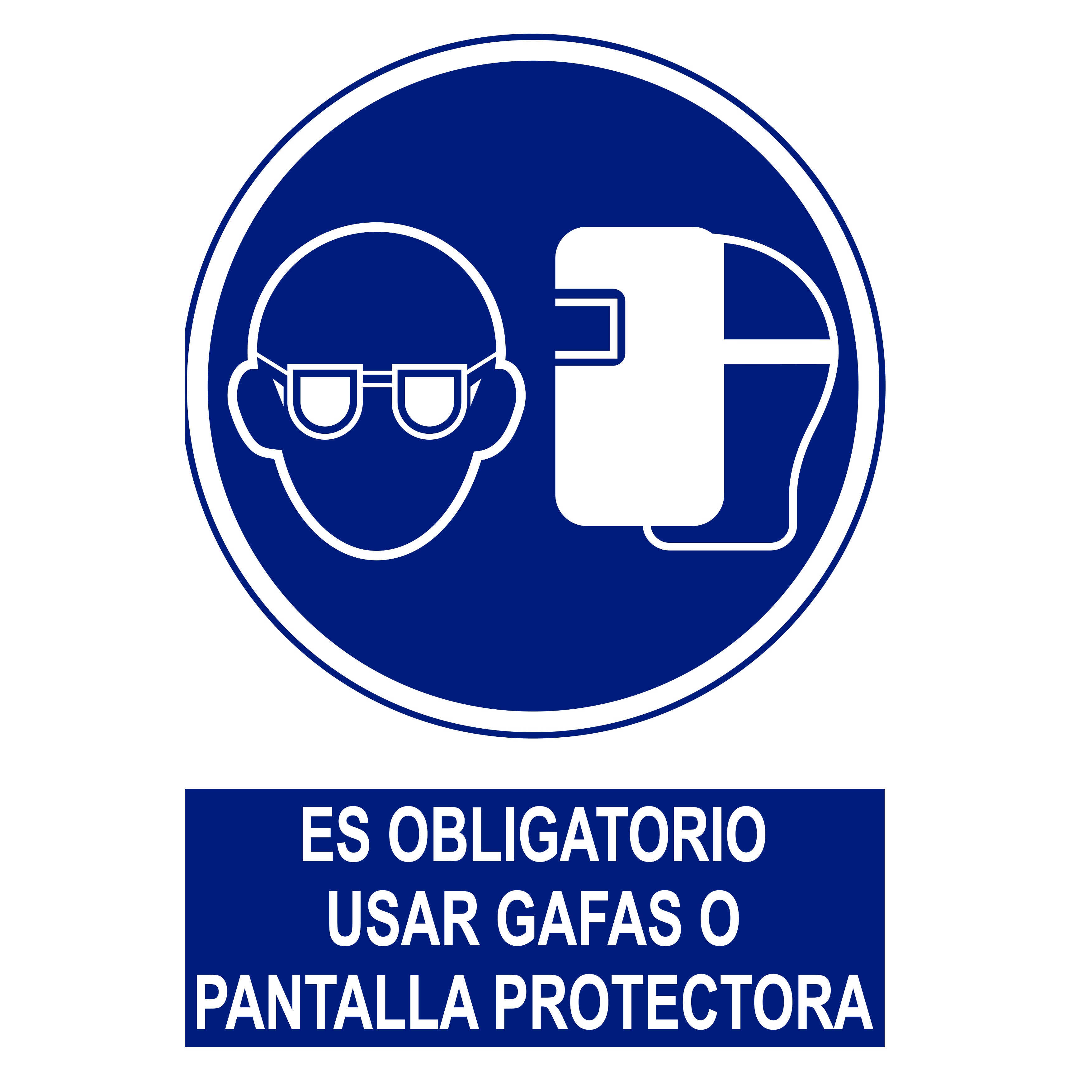 Es obligatorio usar gafas o pantalla protectora